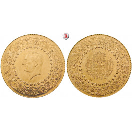 Türkei, 250 Piaster 1962, 16,08 g fein, vz