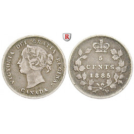 Kanada, Victoria, 5 Cents 1885, ss