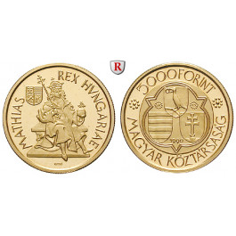 Ungarn, Republik, 5000 Forint 1990, 6,88 g fein, PP