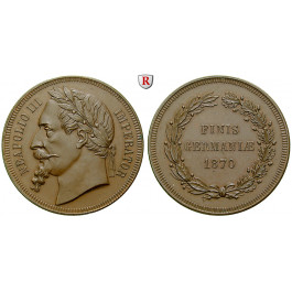 Frankreich, Napoleon III., Kupfermedaille 1870, f.st
