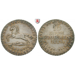 Braunschweig, Königreich Hannover, Georg IV., 16 Gute Groschen 1829, vz