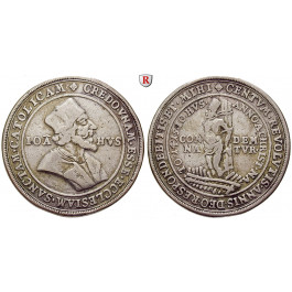 Personenmedaillen, Hus, Jan - Reformator, Silbermedaille o.J. (um 1717), ss+