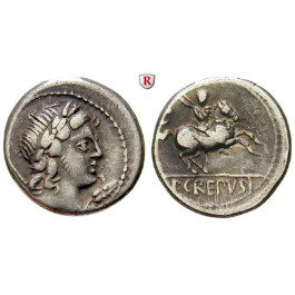 Römische Republik, P. Crepusius, Denar 82 v.Chr., ss
