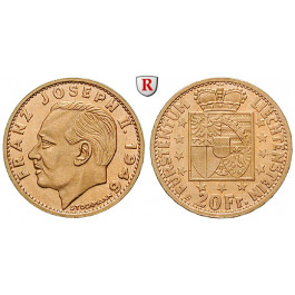 Liechtenstein, Franz Josef II., 20 Franken 1946, 5,81 g fein, vz+