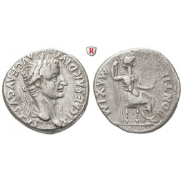 Römische Kaiserzeit, Tiberius, Denar 14-37, ss+