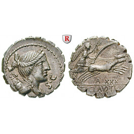 Römische Republik, Ti. Claudius Nero, Denar, serratus 79 v.Chr., vz+