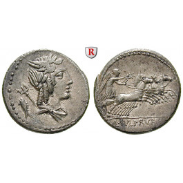 Römische Republik, L. Iulius Bursio, Denar 85 v.Chr., vz+