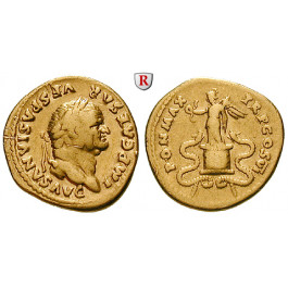 Römische Kaiserzeit, Vespasianus, Aureus 75, ss