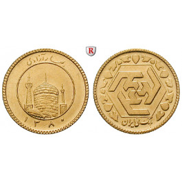 Iran, Islamische Republik, 1/2 Azadi 1979-2002, 3,66 g fein, f.st