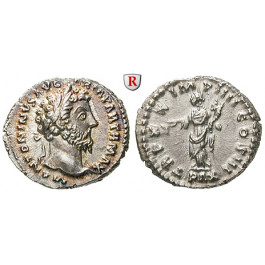 Römische Kaiserzeit, Marcus Aurelius, Denar 166, vz-st