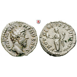 Römische Kaiserzeit, Marcus Aurelius, Denar 161-162, ss+