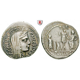 Römische Republik, L. Aemilius Lepidus Paullus, Denar 62 v.Chr., ss-vz