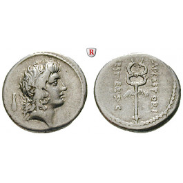 Römische Republik, M. Plaetorius Cestianus, Denar 57 v.Chr., ss+