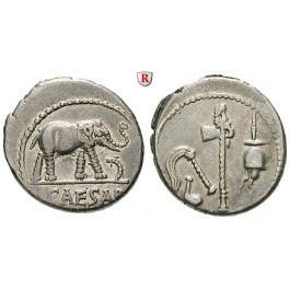 Römische Republik, Caius Iulius Caesar, Denar 49-48 v.Chr., ss+