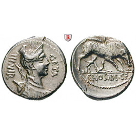 Römische Republik, C. Hosidius Geta, Denar 68 v.Chr., ss-vz