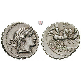 Römische Republik, C.Naevius Balbus, Denar, serratus 79 v.Chr., vz