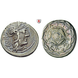 Römische Republik, M. Caecilius Metellus, Denar 127 v.Chr., ss+
