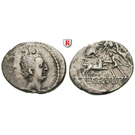 Römische Republik, L. Livineius Regulus, Denar 42 v.Chr., ss-vz