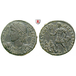 Römische Kaiserzeit, Constantius II., Bronze 348-350, vz-st