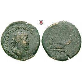 Römische Kaiserzeit, Postumus, Doppelsesterz 261, ss