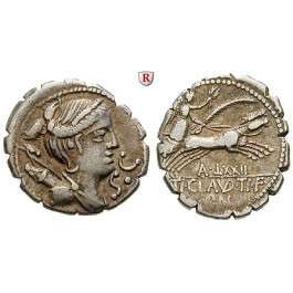 Römische Republik, Ti. Claudius Nero, Denar, serratus 79 v.Chr., ss