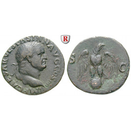 Römische Kaiserzeit, Vespasianus, As 72, ss-vz
