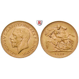 Südafrika, George V., Pound 1930, 7,32 g fein, vz