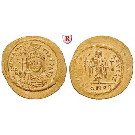 Byzanz, Mauricius Tiberius, Solidus 583-602, f.st