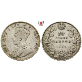 Kanada, George V., 50 Cents 1911, ss