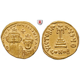 Byzanz, Constans II. und Constantinus IV., Solidus 654-659, f.vz