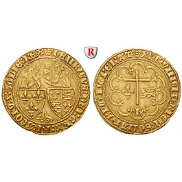 Frankreich, Henri VI., Salut d´or o.J. (um 1423), ss+