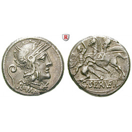 Römische Republik, C. Servilius Vatia, Denar 127 v.Chr., ss-vz