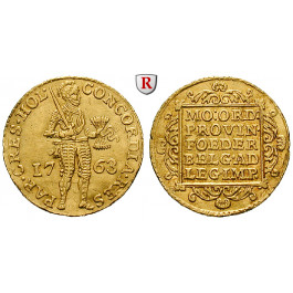 Niederlande, Holland, Dukat 1763, 3,47 g fein, ss-vz
