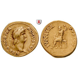 Römische Kaiserzeit, Nero, Aureus 66-67, ss+