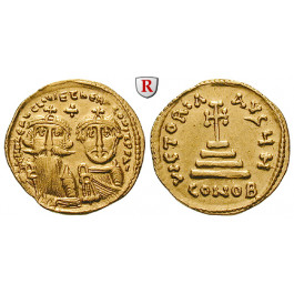 Byzanz, Heraclius und Heraclius Constantinus, Solidus 629-631, vz