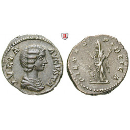 Römische Kaiserzeit, Julia Domna, Frau des Septimius Severus, Denar 201, vz/ss-vz