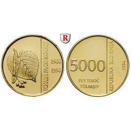Slowenien, 5000 Tolar 1994, 6,3 g fein, PP