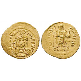 Byzanz, Mauricius Tiberius, Solidus 583-602, vz
