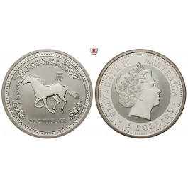Australien, Elizabeth II., 2 Dollars 2002, 62,14 g fein, st