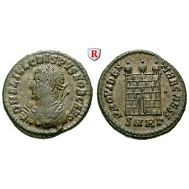 Römische Kaiserzeit, Crispus, Caesar, Follis 318-320, vz-st
