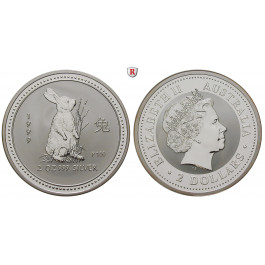 Australien, Elizabeth II., 2 Dollars 1999, 62,14 g fein, st