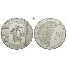 Frankreich, V. Republik, 50 Euro 2009, 155,61 g fein, PP