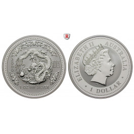 Australien, Elizabeth II., Dollar 2000, 31,07 g fein, st