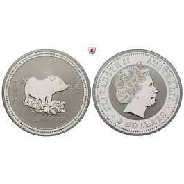 Australien, Elizabeth II., 8 Dollars 2007, 155,34 g fein, st