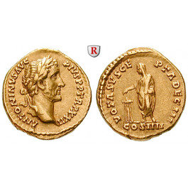 Römische Kaiserzeit, Antoninus Pius, Aureus 158-159, f.vz
