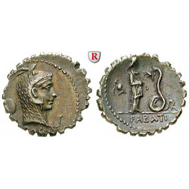 Römische Republik, L. Roscius Fabatus, Denar, serratus 64 v.Chr., f.vz