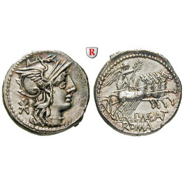 Römische Republik, P. Maenius Antiaticus, Denar 132 v.Chr., vz