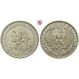 Weimarer Republik, 3 Reichsmark 1928, Dürer, D, vz-st, J. 332