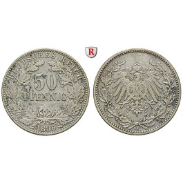 Deutsches Kaiserreich, 50 Pfennig 1898, A, ss, J. 15