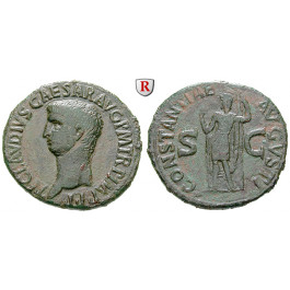 Römische Kaiserzeit, Claudius I., As 50, ss+